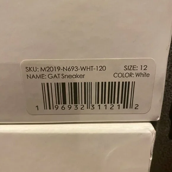 MNML Mens Gat Sneaker White Italian Leather Nubuck Size 12 - Picture 12 of 12